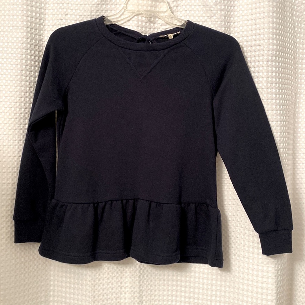 Navy Blue Babydoll Tie Sweater